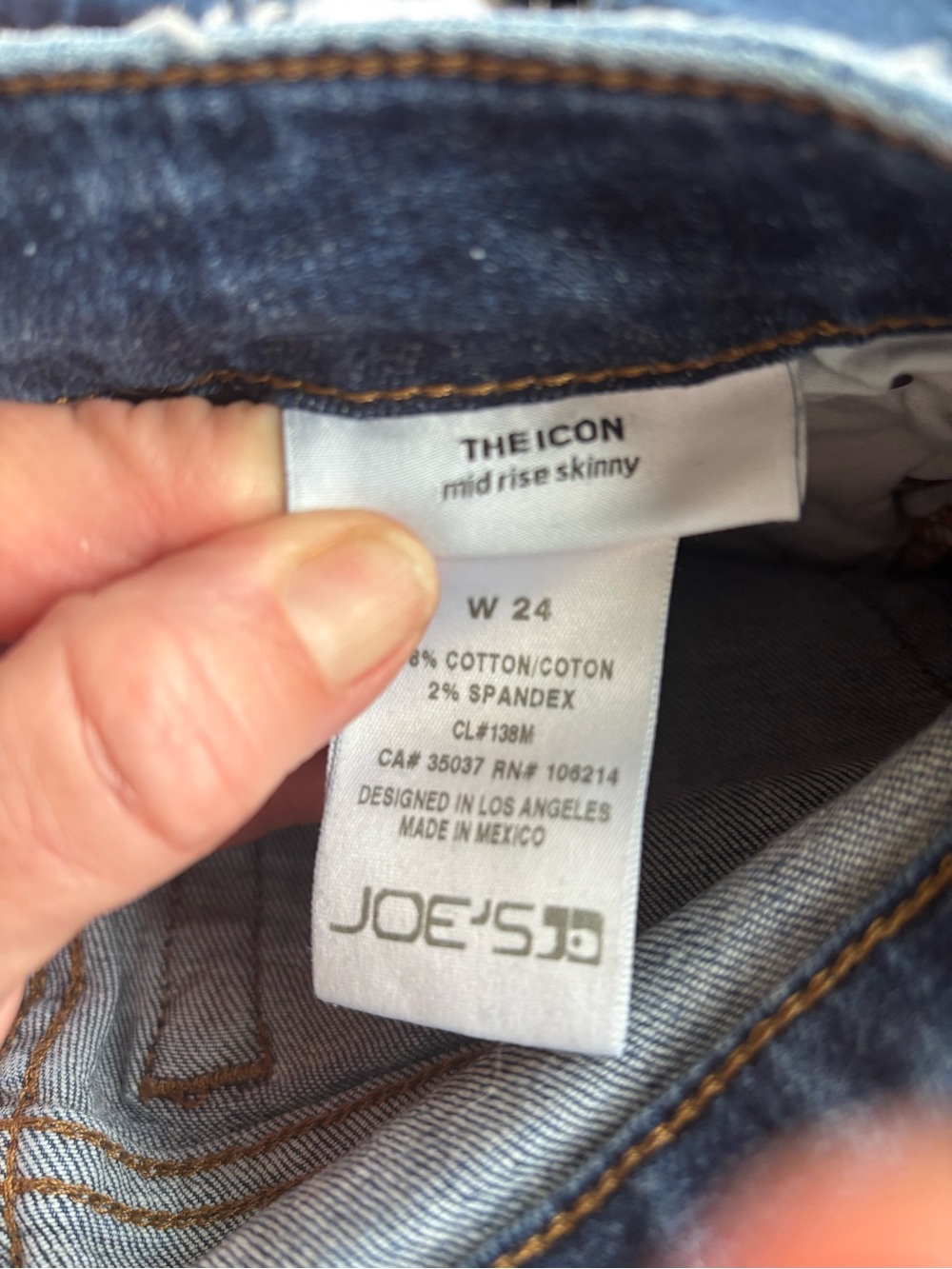 Joe's Jeans Navy Skinny High-Rise Jeans for Women - Picture 3 of 6